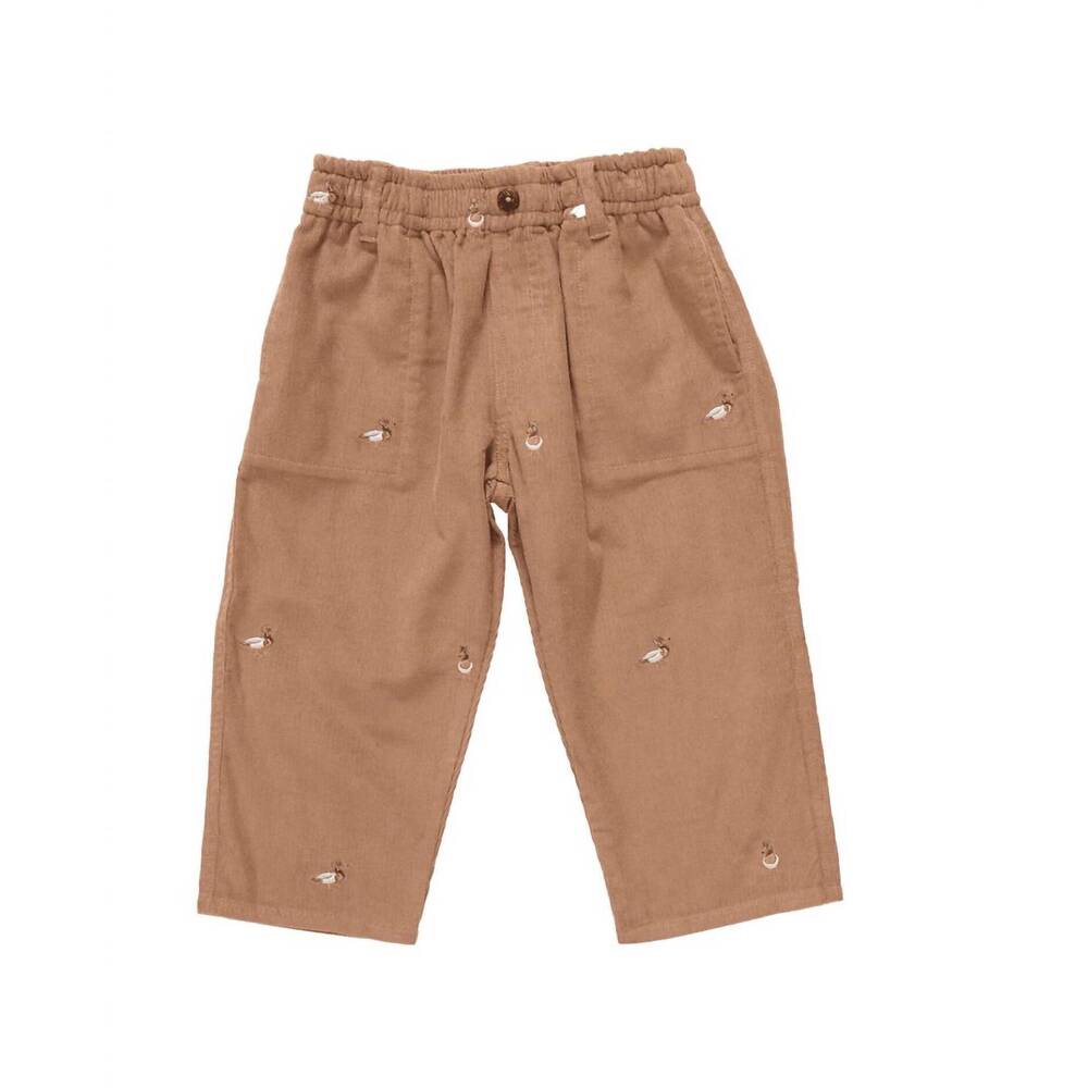 NEW PINK CHICKEN jackson pant in mallard embroidery
